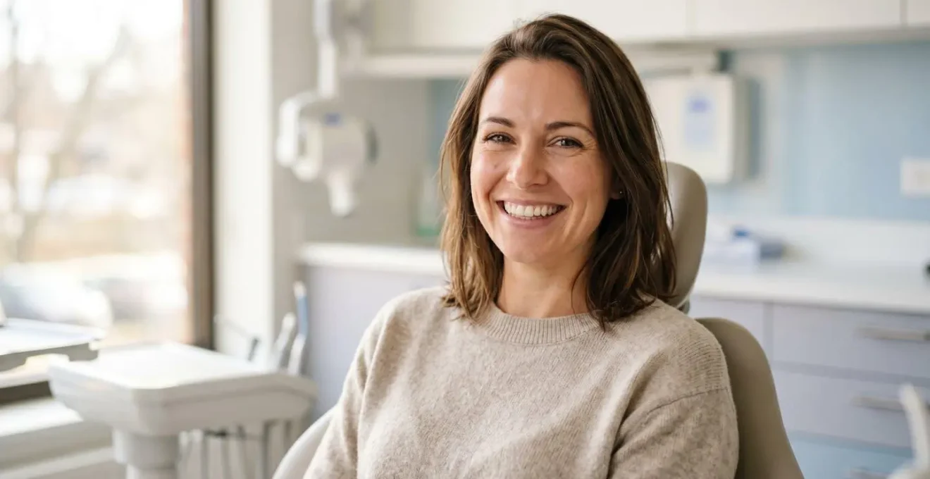 Sourire éclatant d'une personne profitant de la réforme 100% Santé dentaire