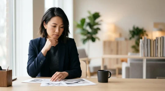 Une personne préparant sa stratégie de négociation avec une banque pour obtenir un meilleur taux de crédit immobilier